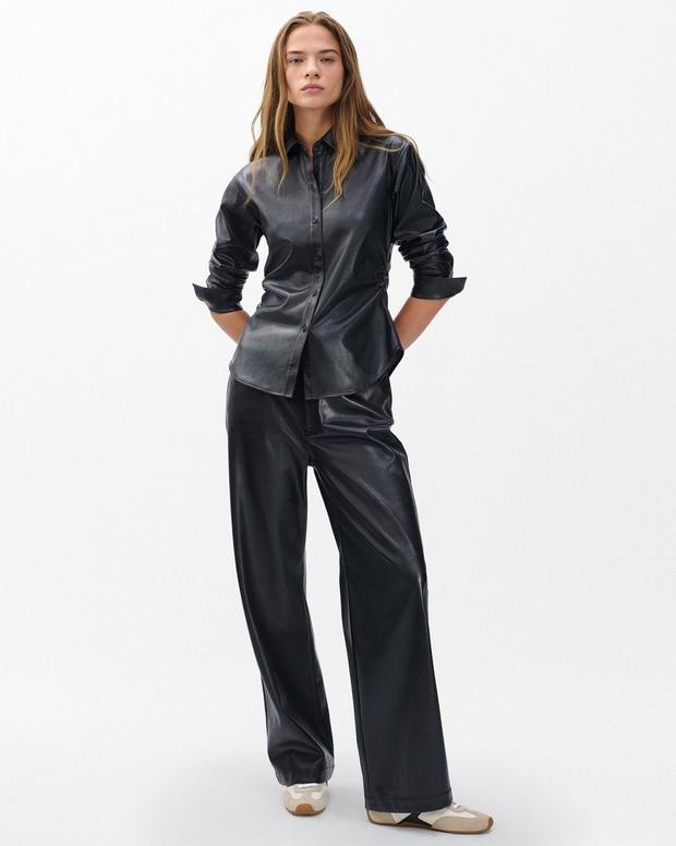 Rag & Bone Leah Faux Leather Shirt
