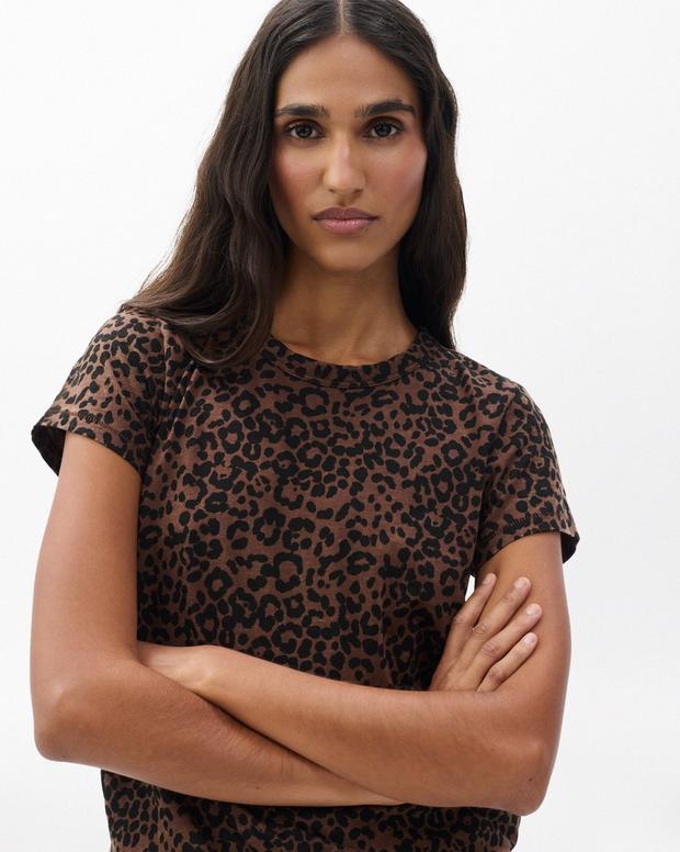 rag & bone Leopard-Print Cotton Tee