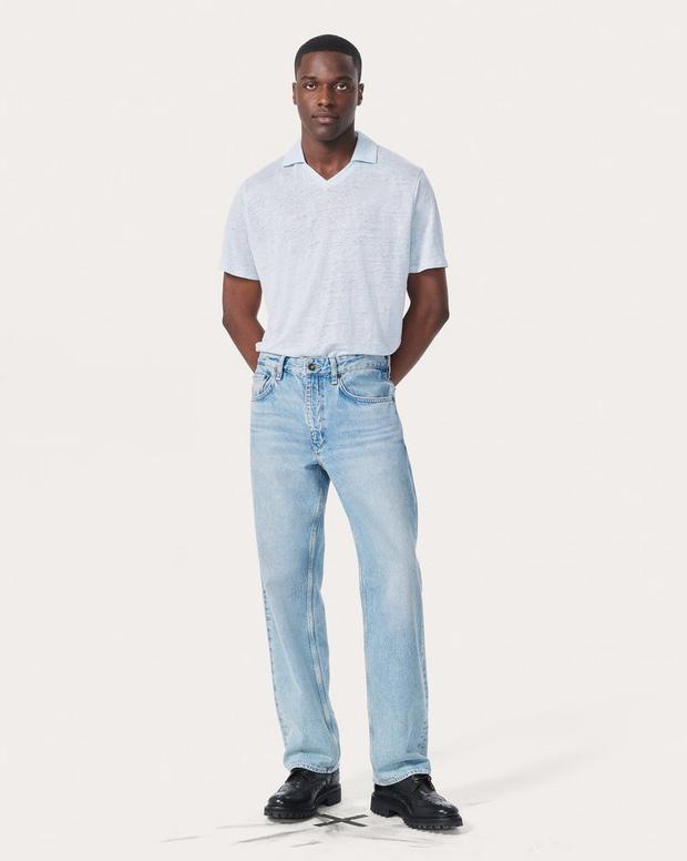 Rag & Bone Linen Johnny Collar Polo