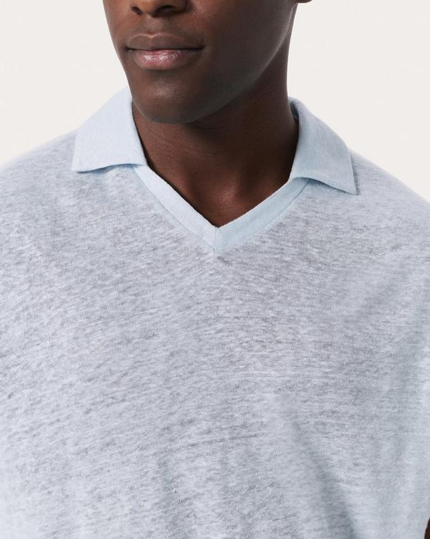 Rag & Bone Linen Johnny Collar Polo