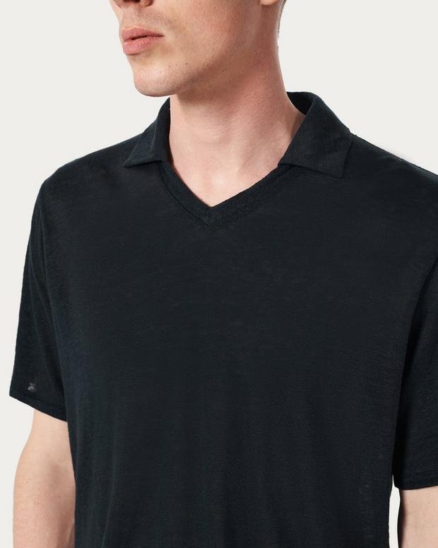 Rag & Bone Linen Johnny Collar Polo
