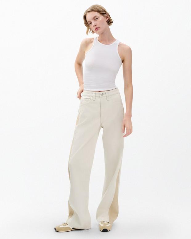 Rag & Bone Logan Spliced Wide-Leg Jeans