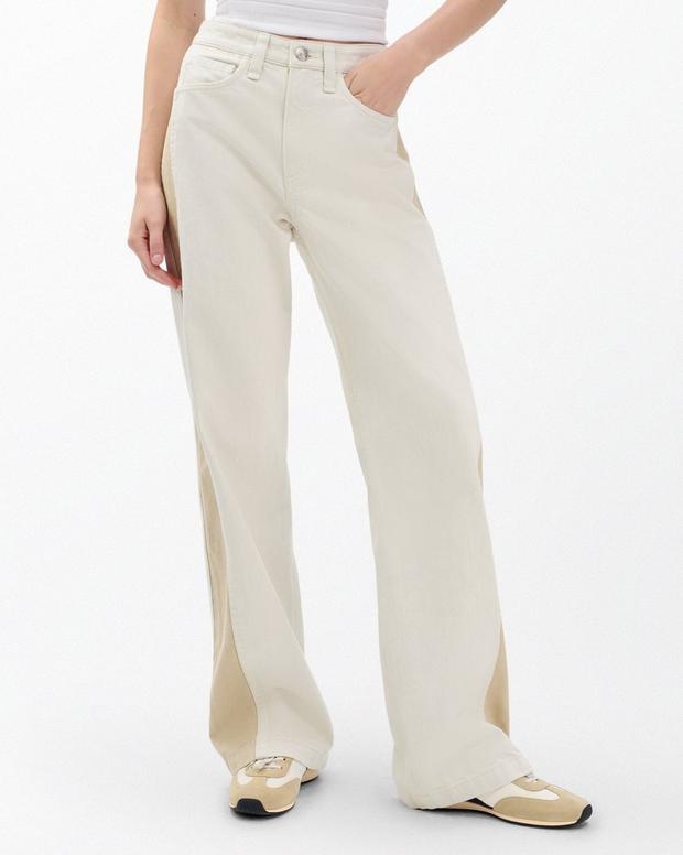 Rag & Bone Logan Spliced Wide-Leg Jeans