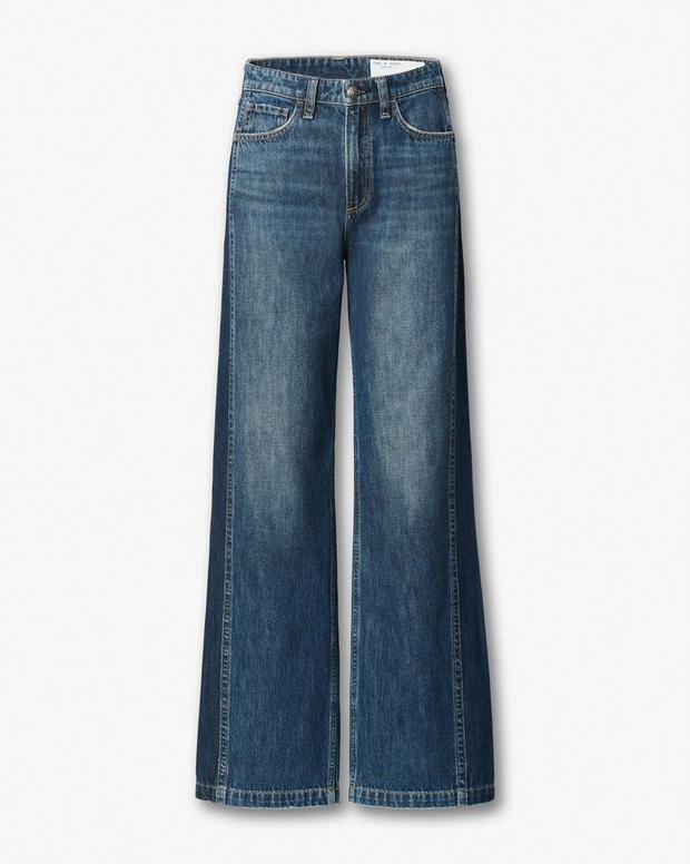 Rag & Bone Logan Spliced Wide-Leg Jeans