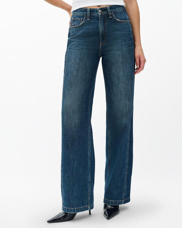 Rag & Bone Logan Spliced Wide-Leg Jeans
