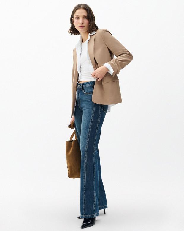 rag & bone Logan Spliced Wide-Leg Jeans