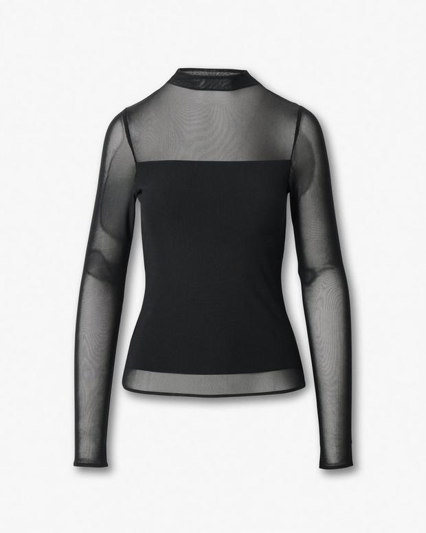Rag & Bone Luca Mixed-Media Mockneck