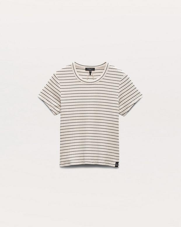 Rag & Bone Luca Striped Ribbed-Knit Baby T-Shirt