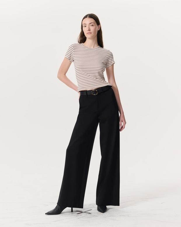 Rag & Bone Luca Striped Ribbed-Knit Baby T-Shirt