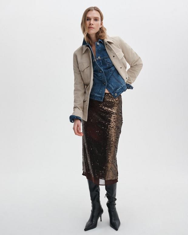 rag & bone Lucy Sequined Skirt