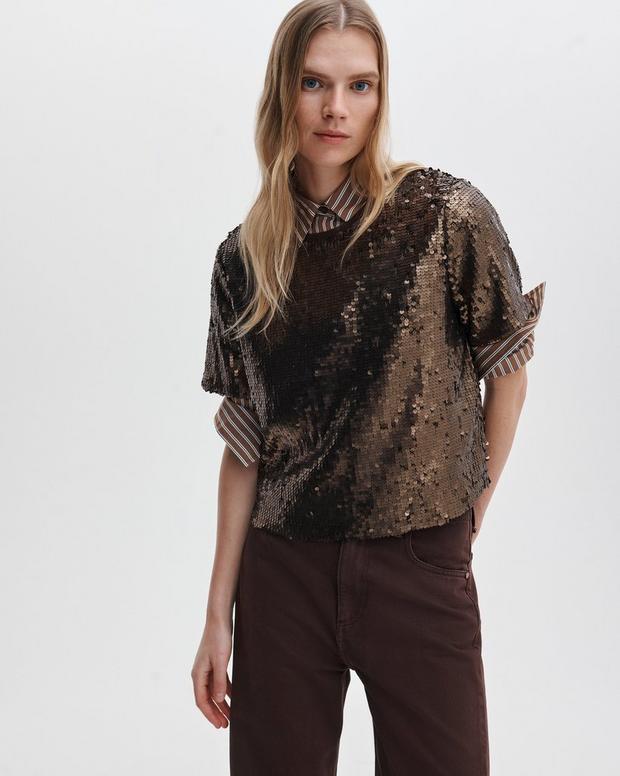 rag & bone Lucy Sequined Tee