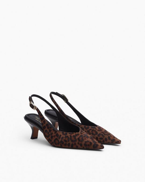 Rag & Bone Madison Leopard Calf Hair Slingbacks