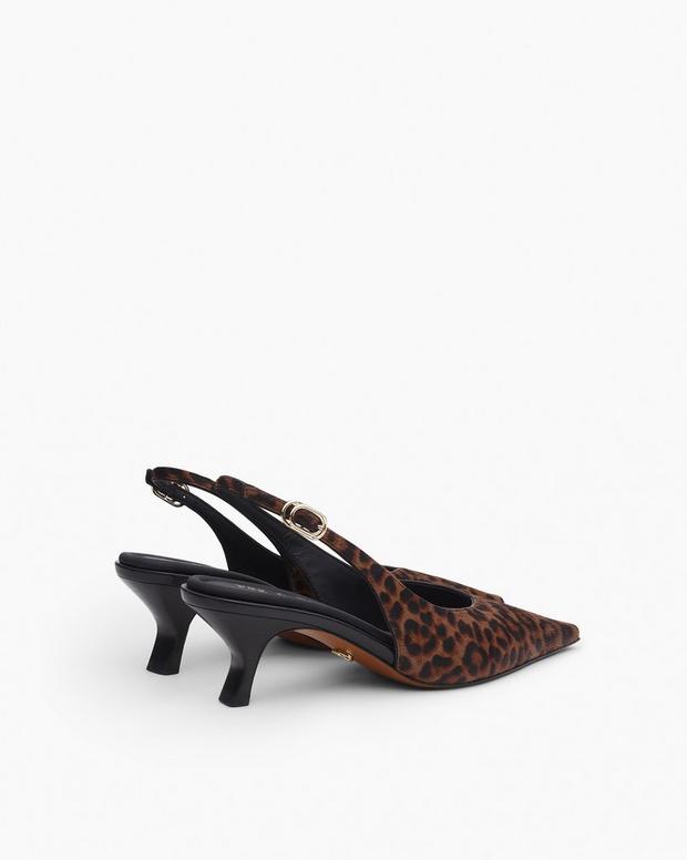 Rag & Bone Madison Leopard Calf Hair Slingbacks