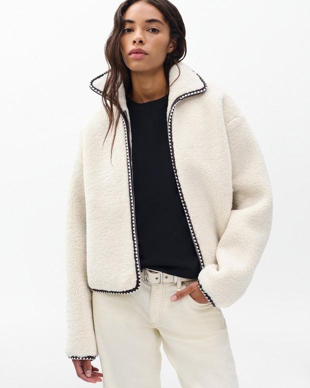 Rag & Bone Mai Sherpa Zip-Up Jacket