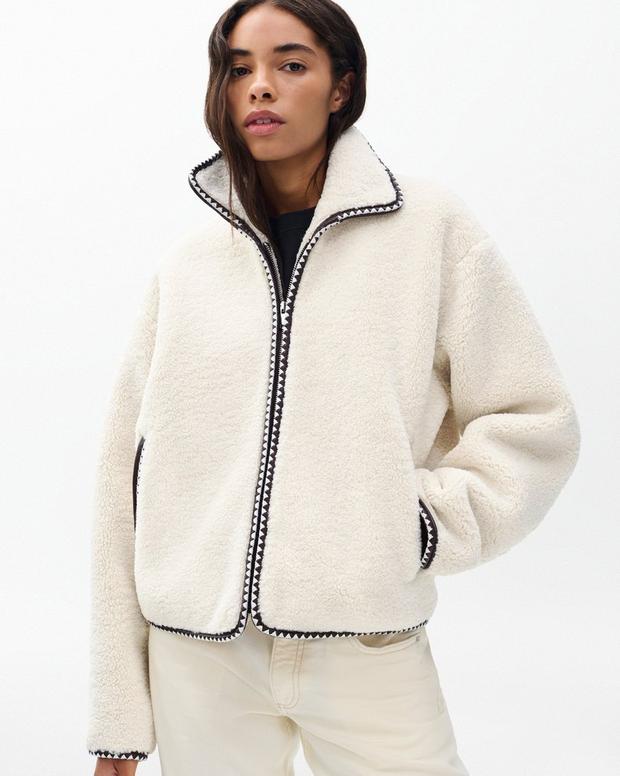rag & bone Mai Sherpa Zip-Up Jacket