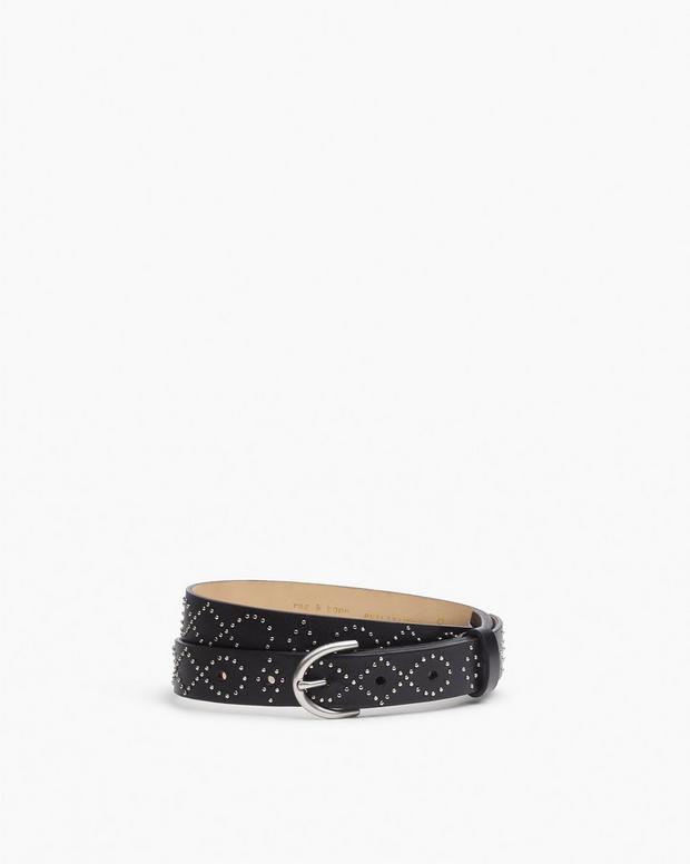 rag & bone Maisie Studded Leather Belt
