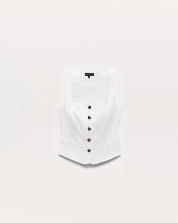 Rag & Bone Mariana Linen-Blend Vest