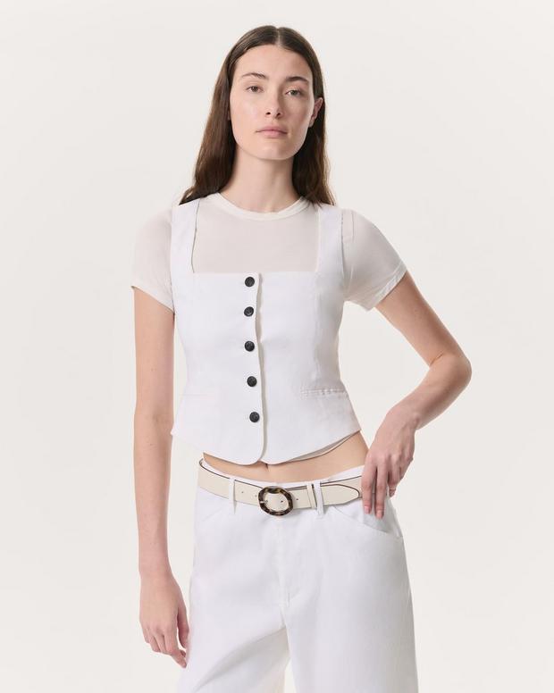 Rag & Bone Mariana Linen-Blend Vest
