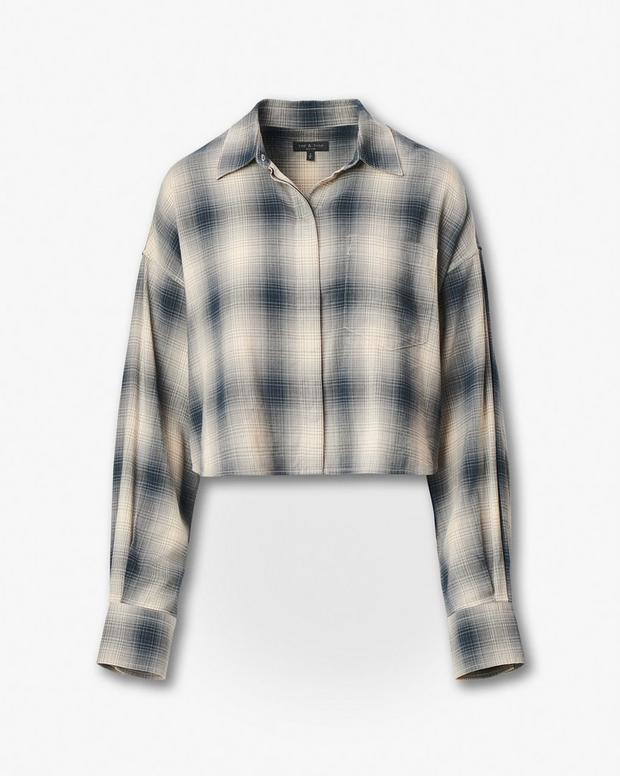 Rag & Bone Marin Cropped Plaid Shirt