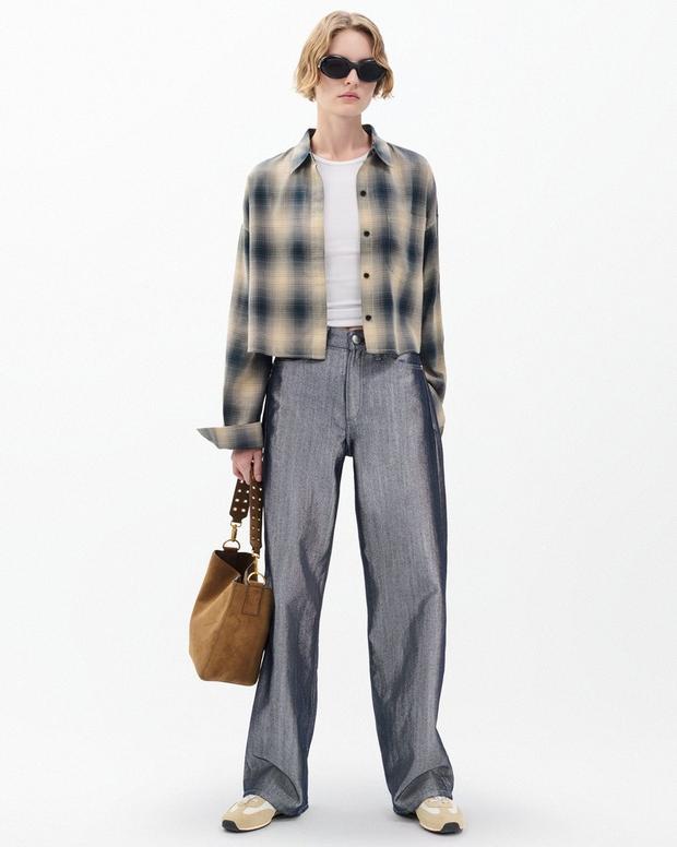 Rag & Bone Marin Cropped Plaid Shirt
