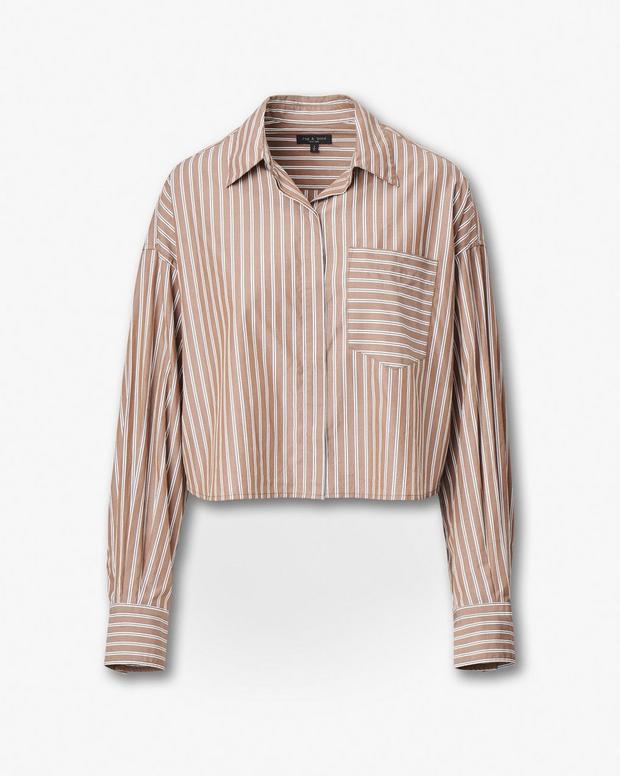 Rag & Bone Marin Cropped Striped Shirt
