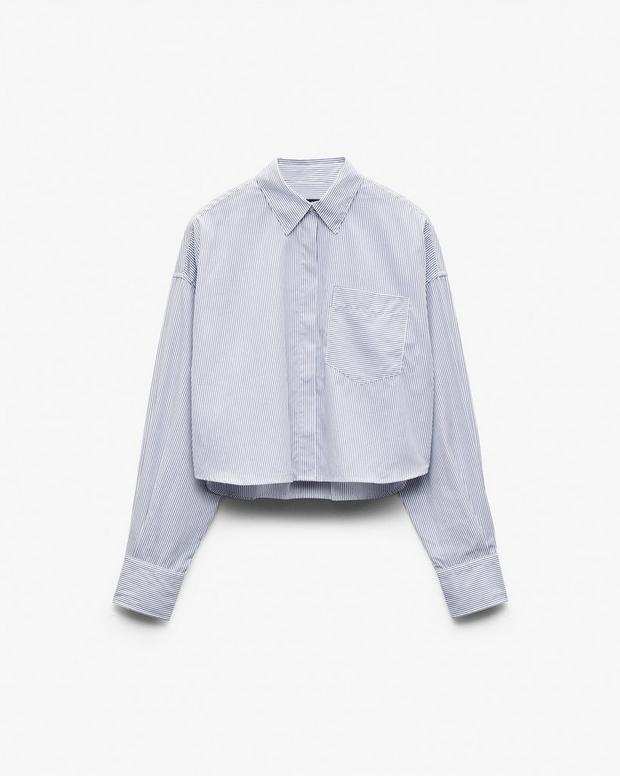 Rag & Bone Marin Cropped Striped Shirt
