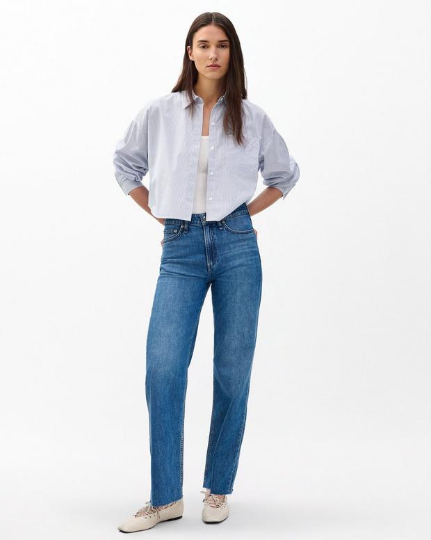 Rag & Bone Marin Cropped Striped Shirt