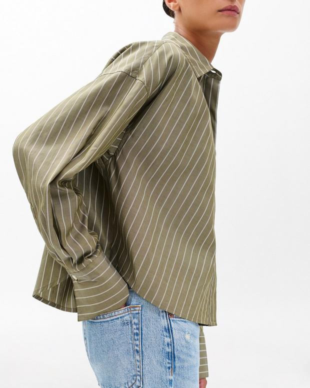 Rag & Bone Martha Striped Poplin Shirt