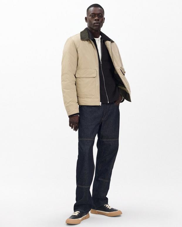 Rag & Bone Melrose Full-Zip Windowpane Wool Sweater