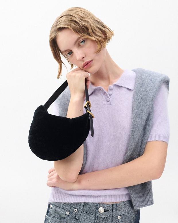 Rag & Bone Mercer Small Shearling Hobo