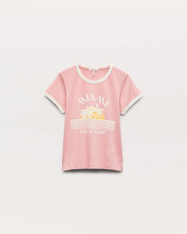 Rag & Bone Miami Boxy Graphic Tee