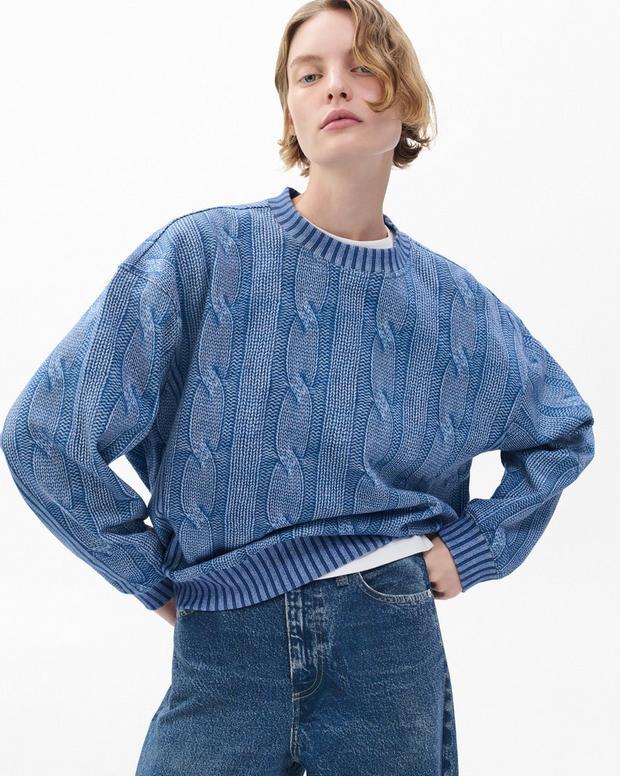 rag & bone Miramar Cable-Effect Sweatshirt