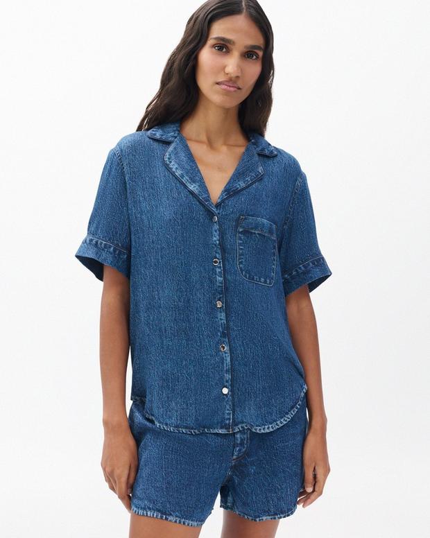 rag & bone Miramar Short-Sleeve Lounge Shirt