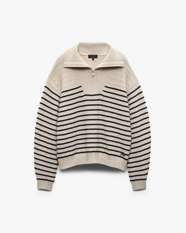 Rag & Bone Natalia Cashmere Half-Zip Sweater