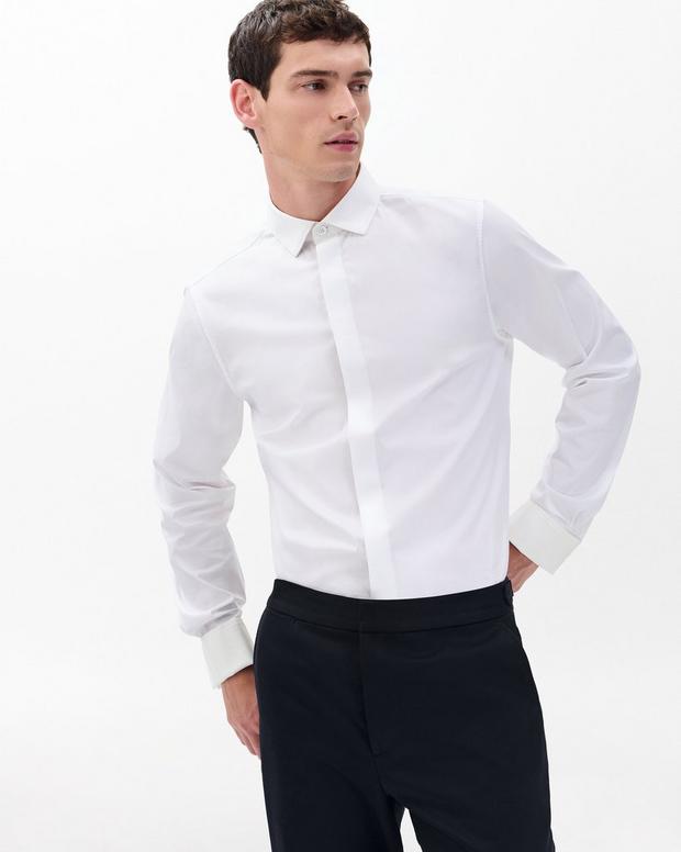 Rag & Bone Patrick Poplin Tuxedo Shirt