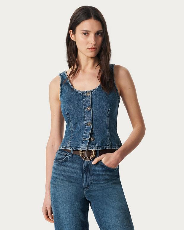 rag & bone Poppy Denim Tank Top