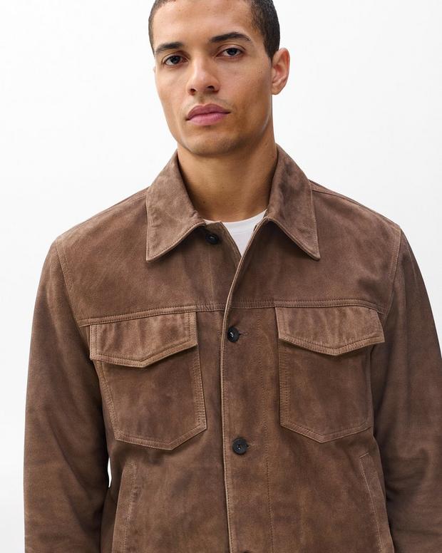 Rag & Bone Rb Suede Trucker Jacket