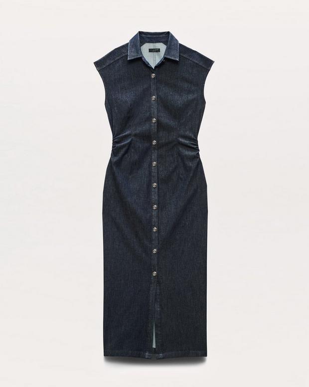 Rag & Bone RbAIRFLEX Leah Denim Midi Dress