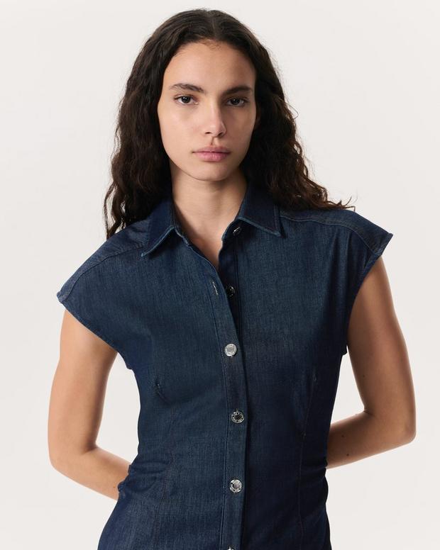 Rag & Bone RbAIRFLEX Leah Denim Midi Dress