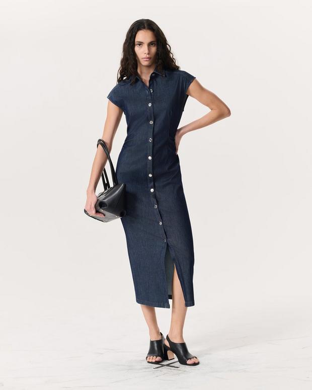 rag & bone rbAIRFLEX Leah Denim Midi Dress