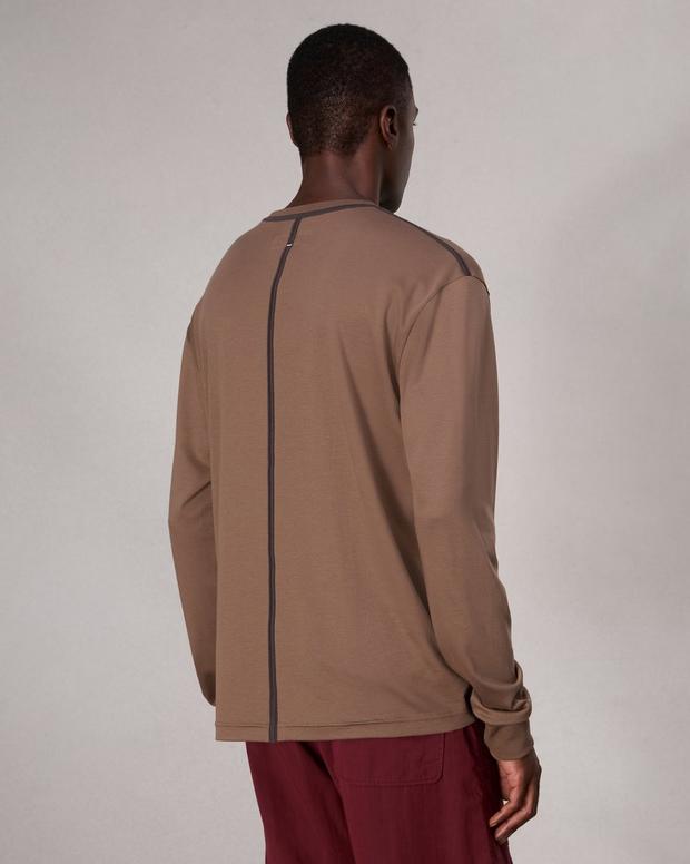 Rag & Bone Relaxed Fit Contrast-Trim Cotton Tee