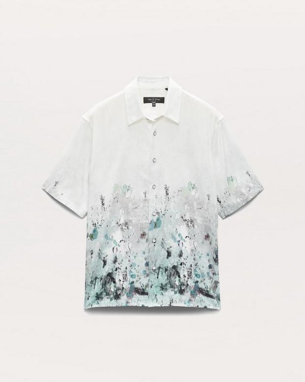 Rag & Bone Relaxed Fit Dalton Paint Splatter Shirt