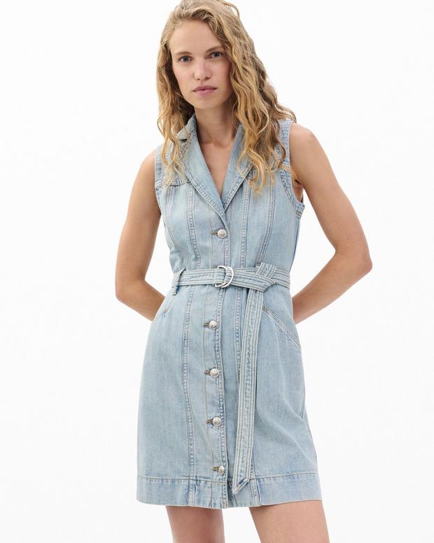 Rag & Bone Renata Belted Denim Mini Dress