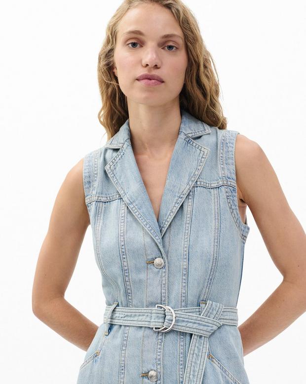 Rag & Bone Renata Belted Denim Mini Dress
