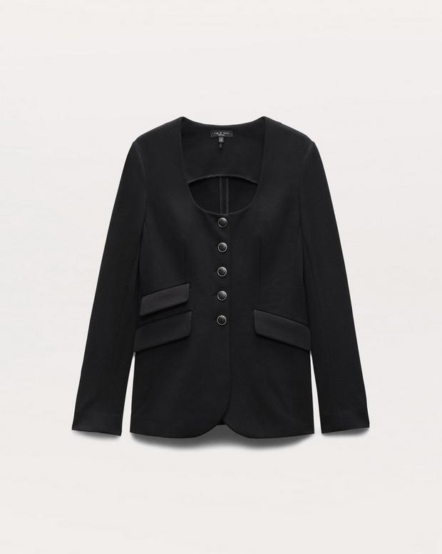 Rag & Bone Roslyn Scoop-Neck Blazer