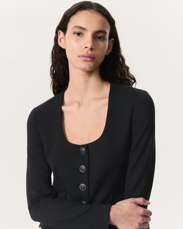 Rag & Bone Roslyn Scoop-Neck Blazer