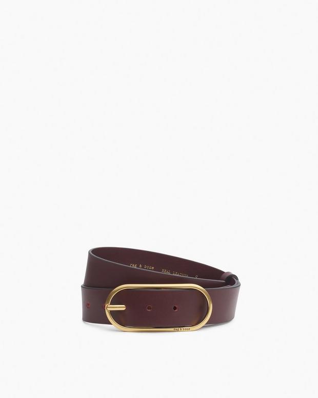 rag & bone Rounded Rebound Leather Belt