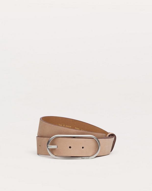 rag & bone Rounded Rebound Suede Belt