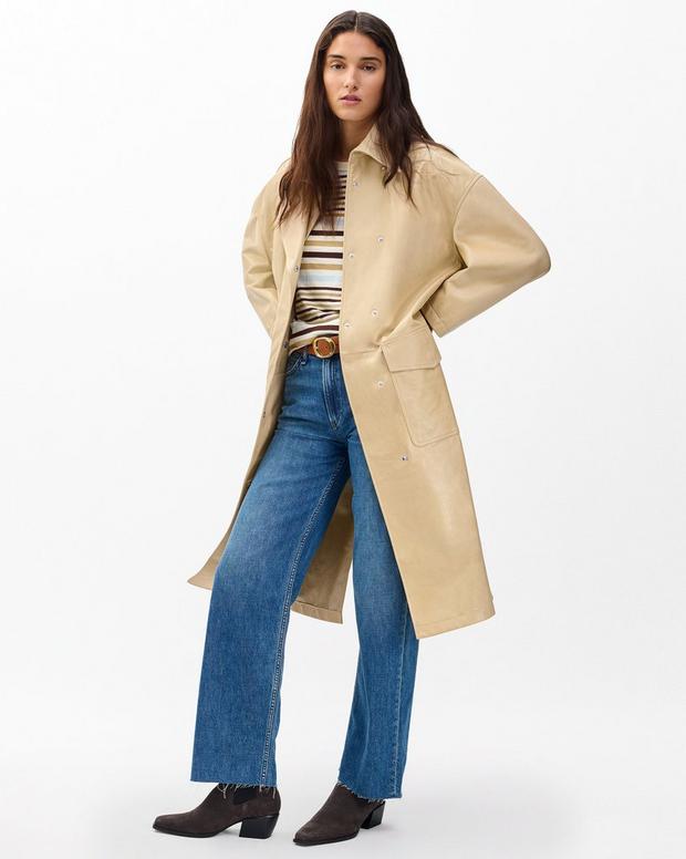 Rag & Bone Rue Lamb Leather Trench Coat