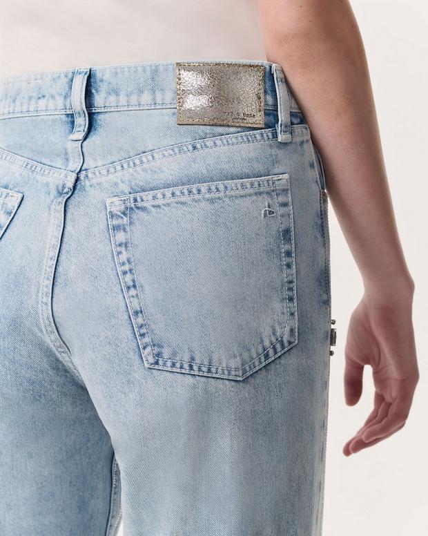 Rag & Bone Shea Embellished Relaxed Straight Jeans